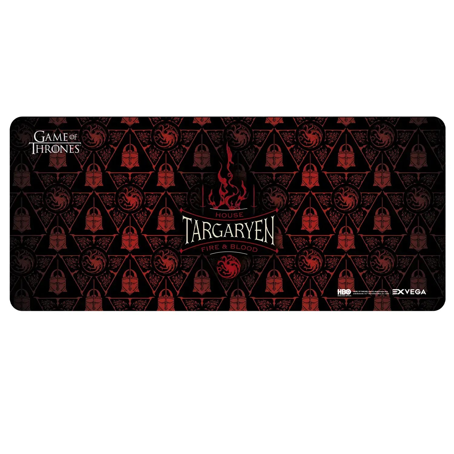 EXVEGA Game Of Thrones House Targaryen Fire And Blood Mousepad XXL 90×