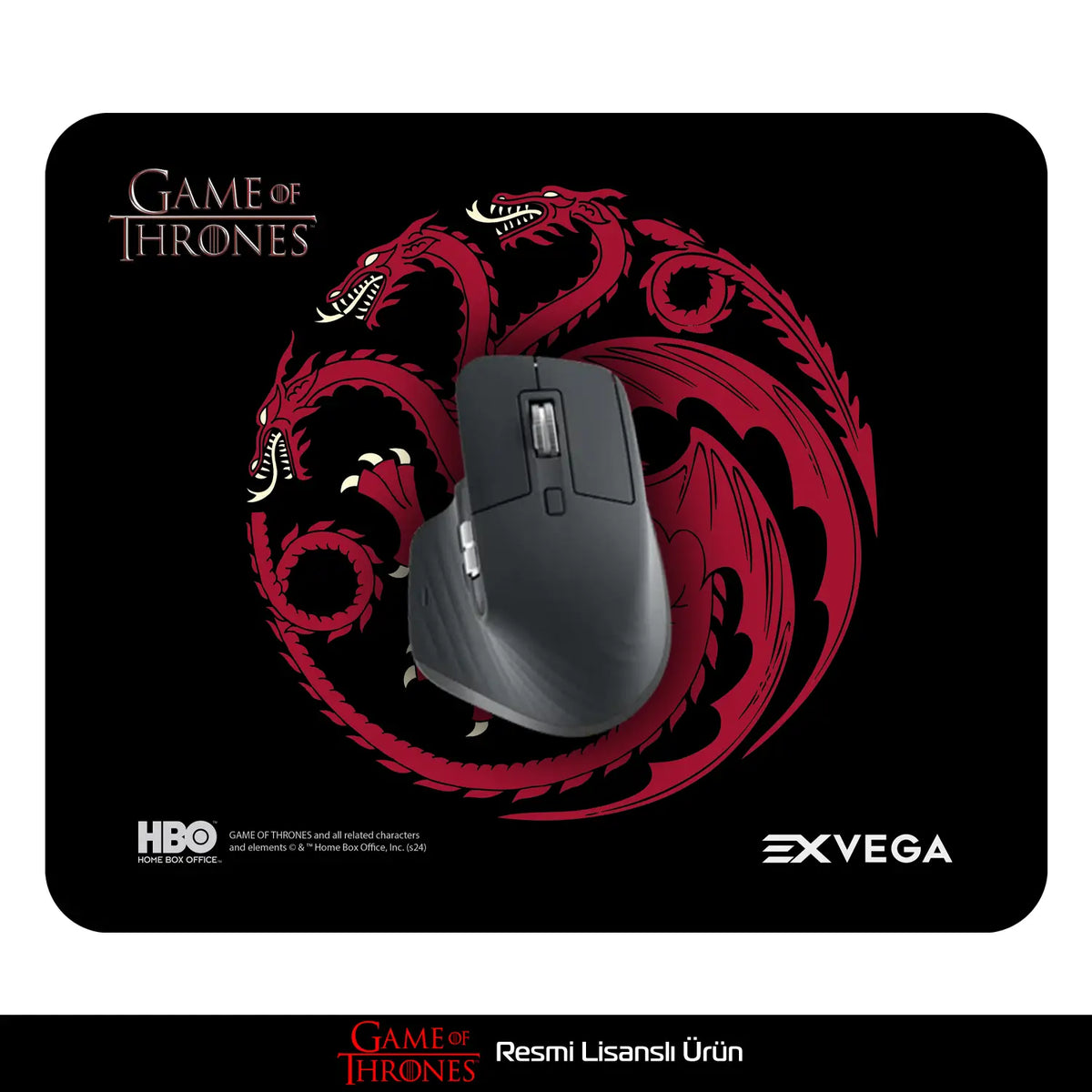 EXVEGA Game of Thrones Fire And Blood Targaryen Mousepad M 33×27 - EXVEGA