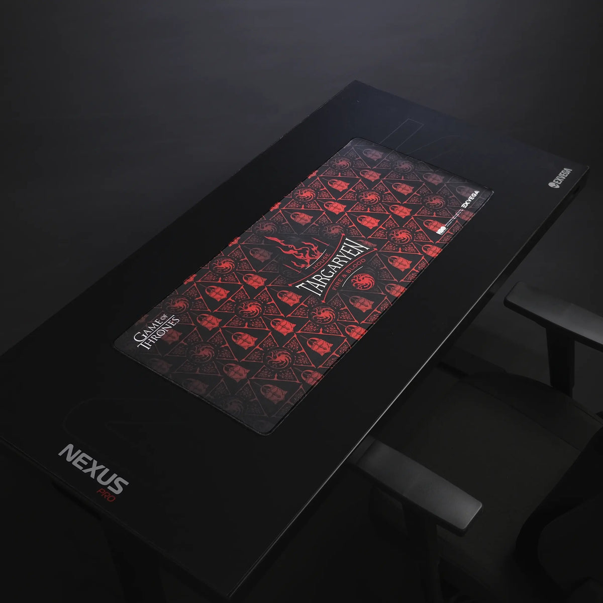EXVEGA Game Of Thrones House Targaryen Fire And Blood Mousepad XXL 90×40 - EXVEGA