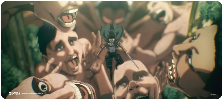 EXVEGA Attack on Titan Levi vs Titans Mousepad XXL 90×40