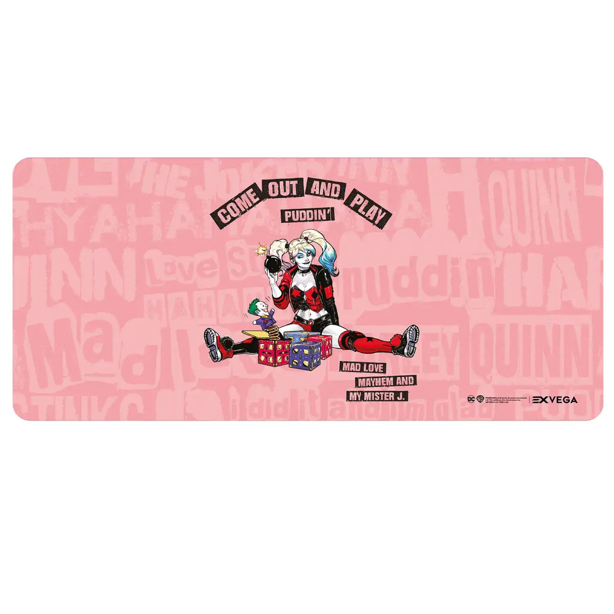 EXVEGA Harley Quinn Come Out And Play Mousepad XXL 90×40 - EXVEGA