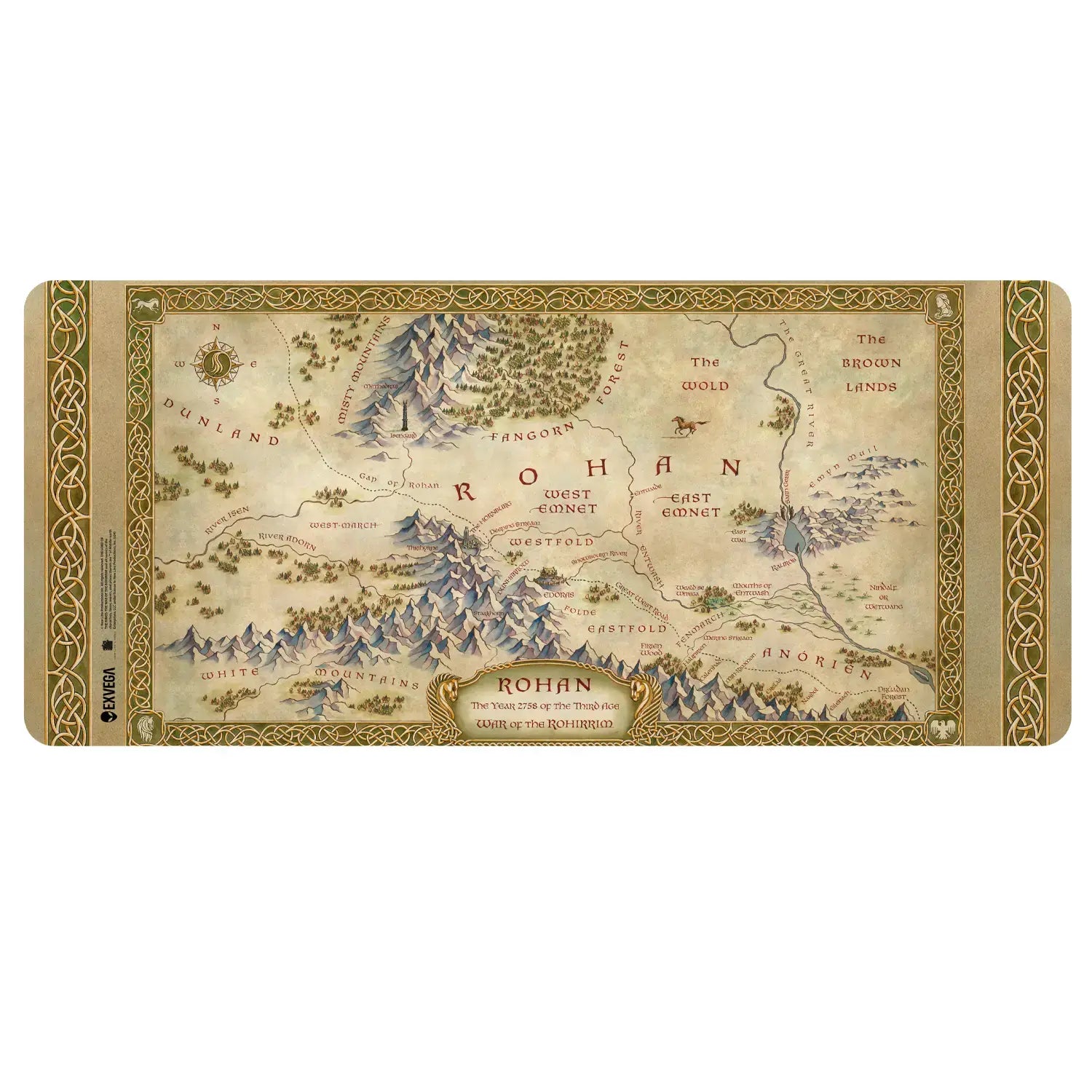 Exvega Yüzüklerin Efendisi War Of The Rohirrim Maps Lisanslı Mousepad XXL 90×40