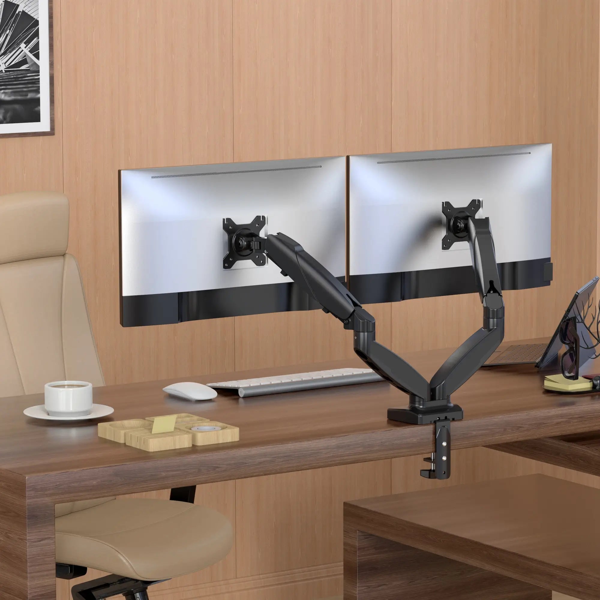 EXVEGA 15-32″ LCD / LED İkili Monitör Tutucu Kol Amortisörlü Vesa Monitör Standı EX787 - EXVEGA