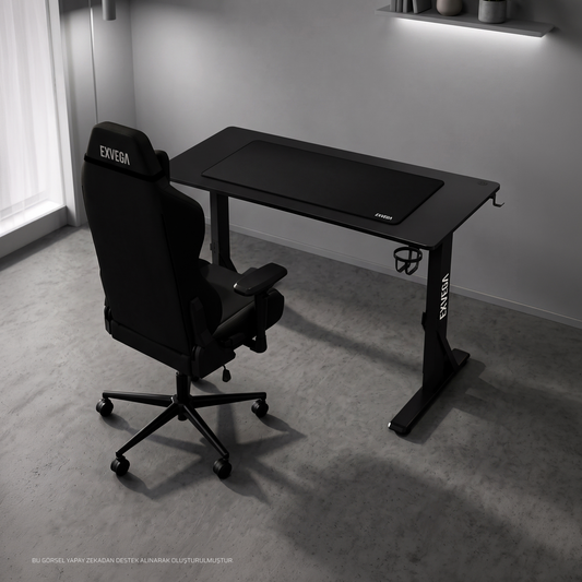 Andromeda Dokuma Siyah Koltuk + Neo Masa + XXL Siyah Mousepad