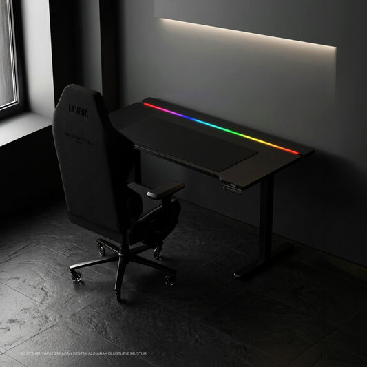 Andromeda Pro Black Koltuk + Nexus Pro Masa + XXL Siyah Mousepad | Profesyonel Set