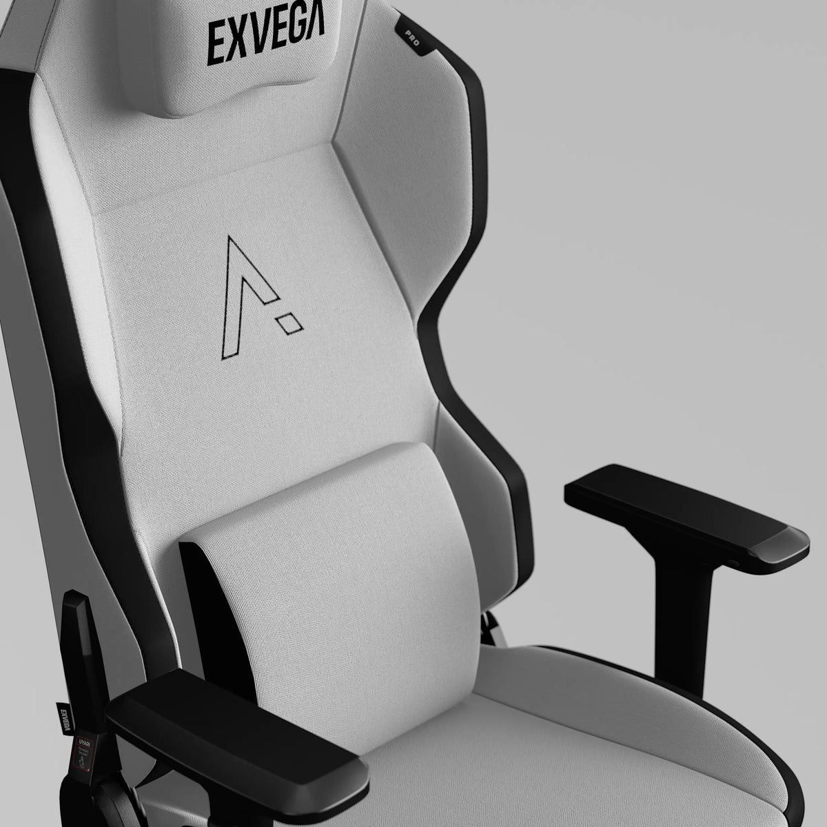 Exvega Andromeda Pro Arctic oyuncu koltuğu, ergonomik tasarım ve konforlu yapısıyla bilgisayar oyunları için ideal.