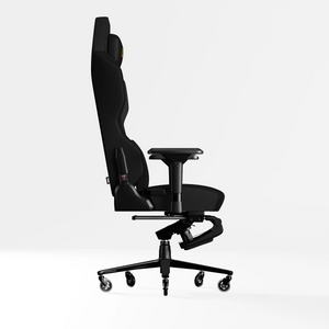 Sarı ve siyah renkli Exvega Andromeda Pro Gold oyuncu koltuğu, ergonomik tasarım ve yüksek konfor sunar.
