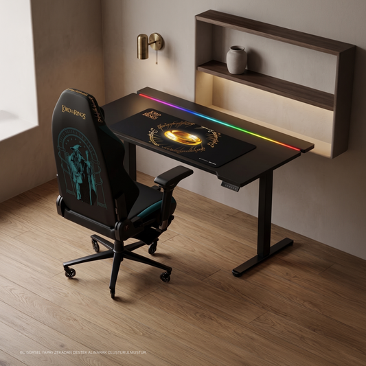 Pandora Pro Yüzüklerin Efendisi Koltuk + Nexus Pro Masa + XXL Yüzüklerin Efendisi Mousepad | Profesyonel Set