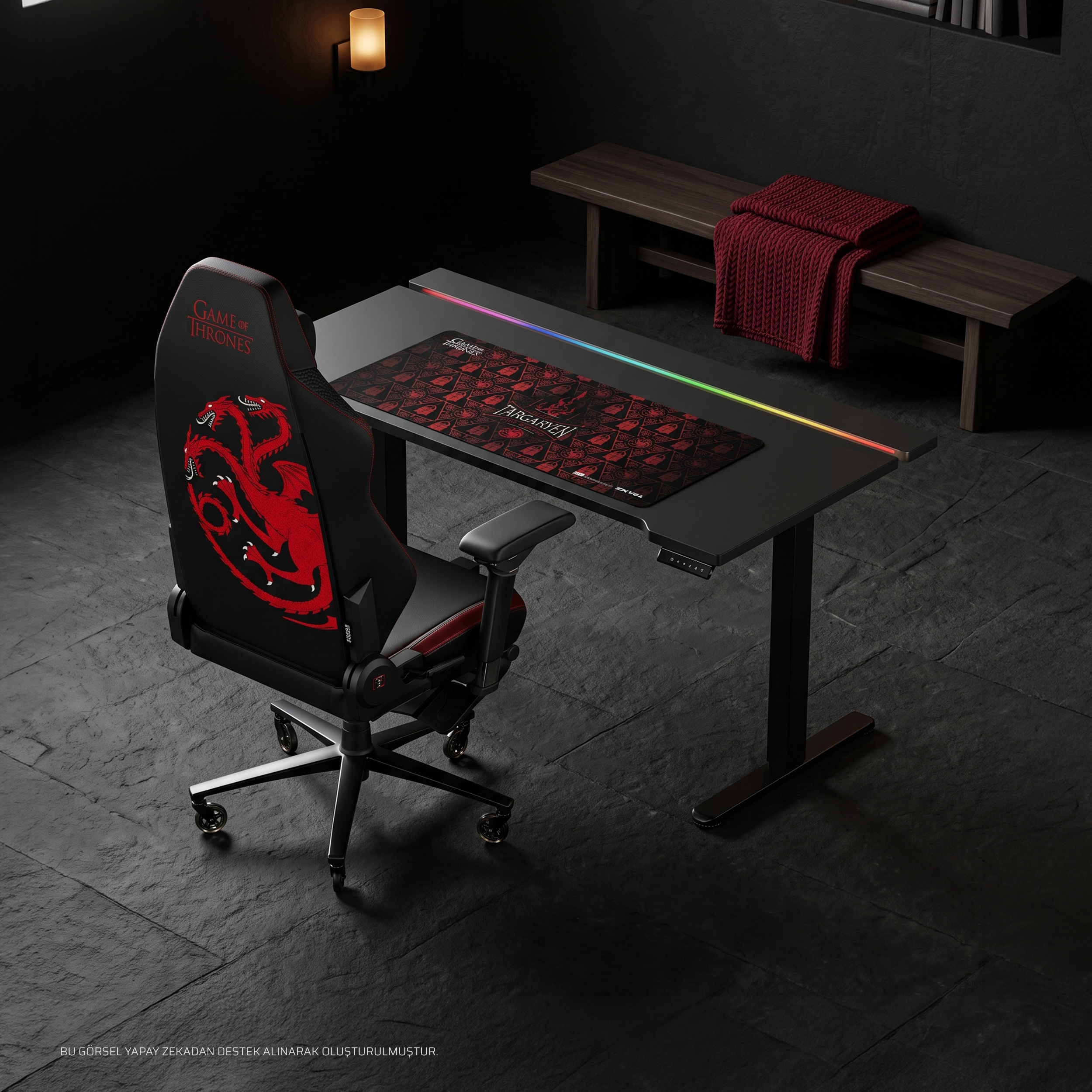 Pandora Pro Targaryen Koltuk + Nexus Pro Masa + XXL Targaryen Mousepad | Profesyonel Set