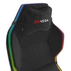EXVEGA Lunar Active Dahili Hoparlörlü & Masajlı RGB Profesyonel Oyuncu Koltuğu Siyah