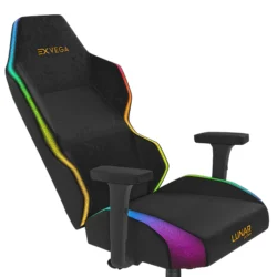 EXVEGA Lunar Active Black Gold Edition Dahili Hoparlörlü & Masajlı RGB Profesyonel Oyuncu Koltuğu