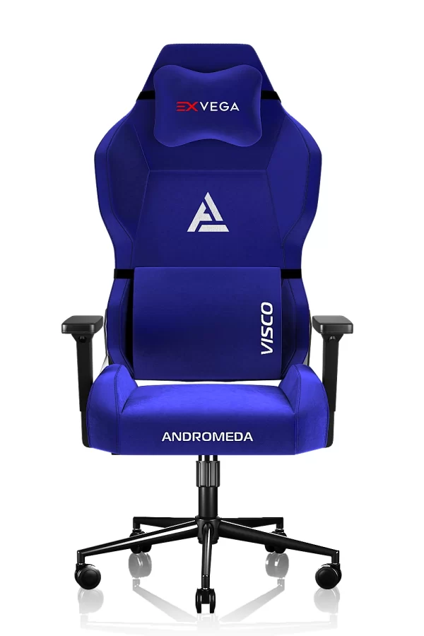 EXVEGA Andromeda 2024 Premium Kumaş Masajlı Profesyonel Oyuncu Koltuğu Gece Mavisi