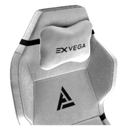 EXVEGA Andromeda 2024 Premium Kumaş Masajlı Profesyonel Oyuncu Koltuğu Beyaz Duman