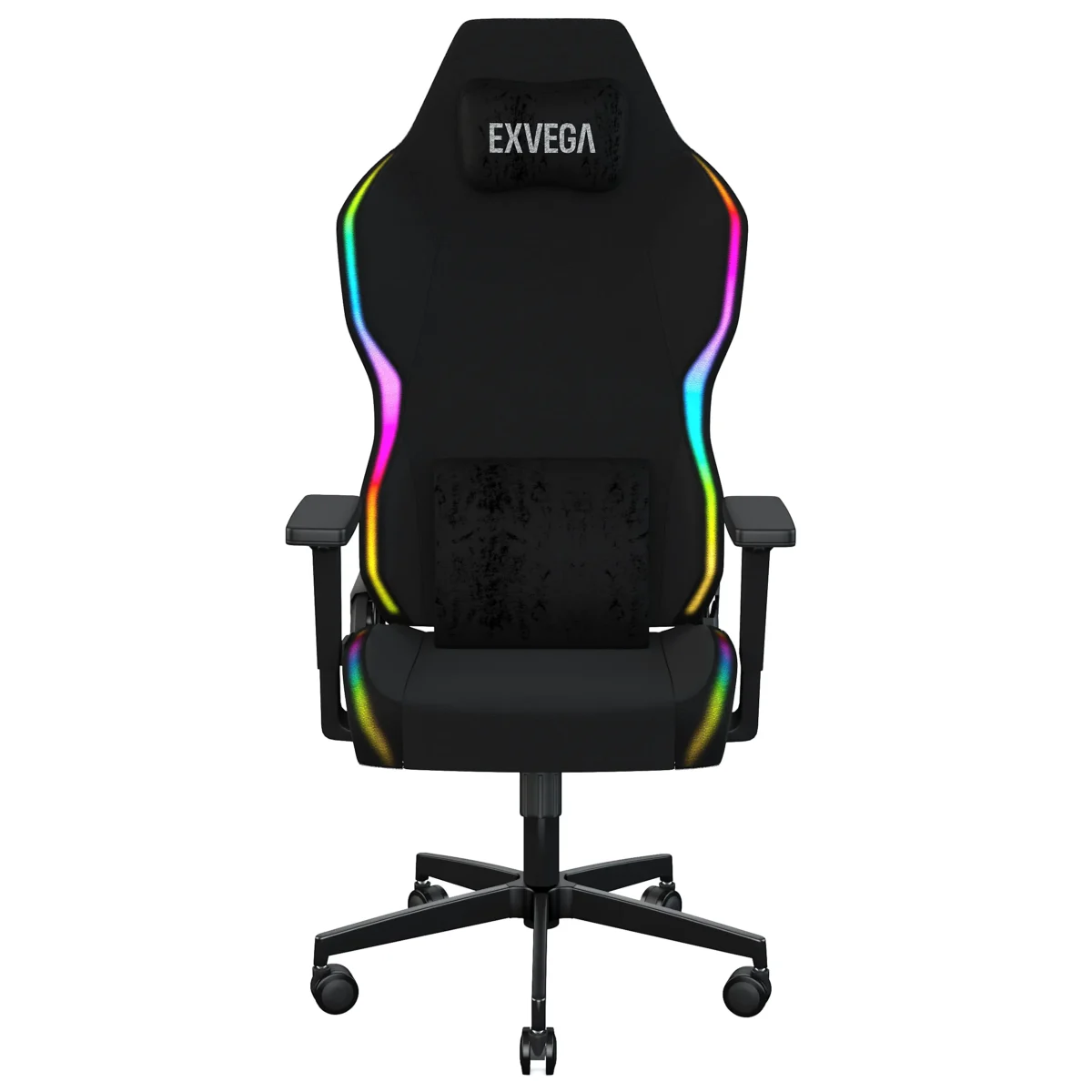 EXVEGA Lunar Active Kumaş RGB Oyuncu Koltuğu Siyah - Görsel 1