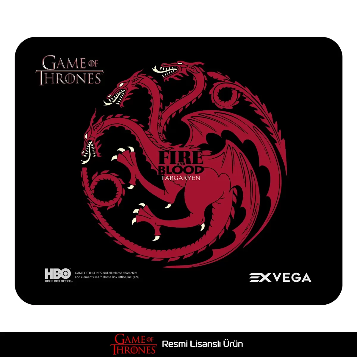 EXVEGA Game of Thrones Fire And Blood Targaryen Mousepad M 33x27