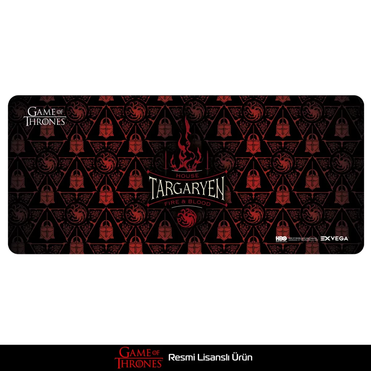 EXVEGA Game Of Thrones House Targaryen Fire And Blood Mousepad XXL 90x40