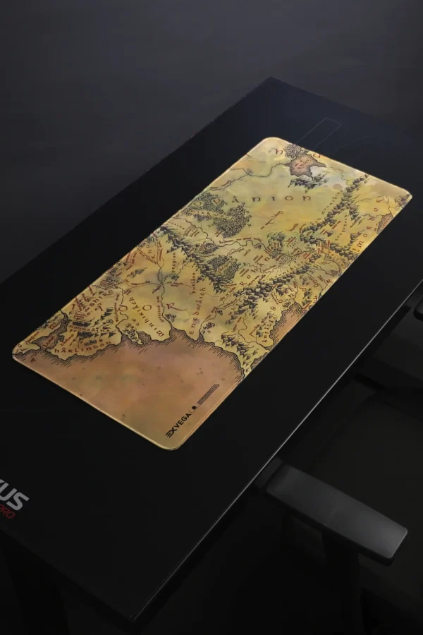 EXVEGA Lord Of The Rings Middle Earth Map Mousepad XXL 90x40