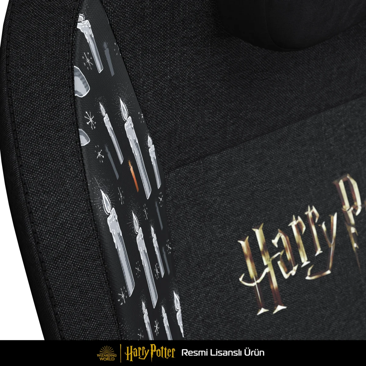 EXVEGA Andromeda 2025 Harry Potter Hogwarts Crest Edition Masajlı Oyuncu Koltuğu Dokuma Kumaş