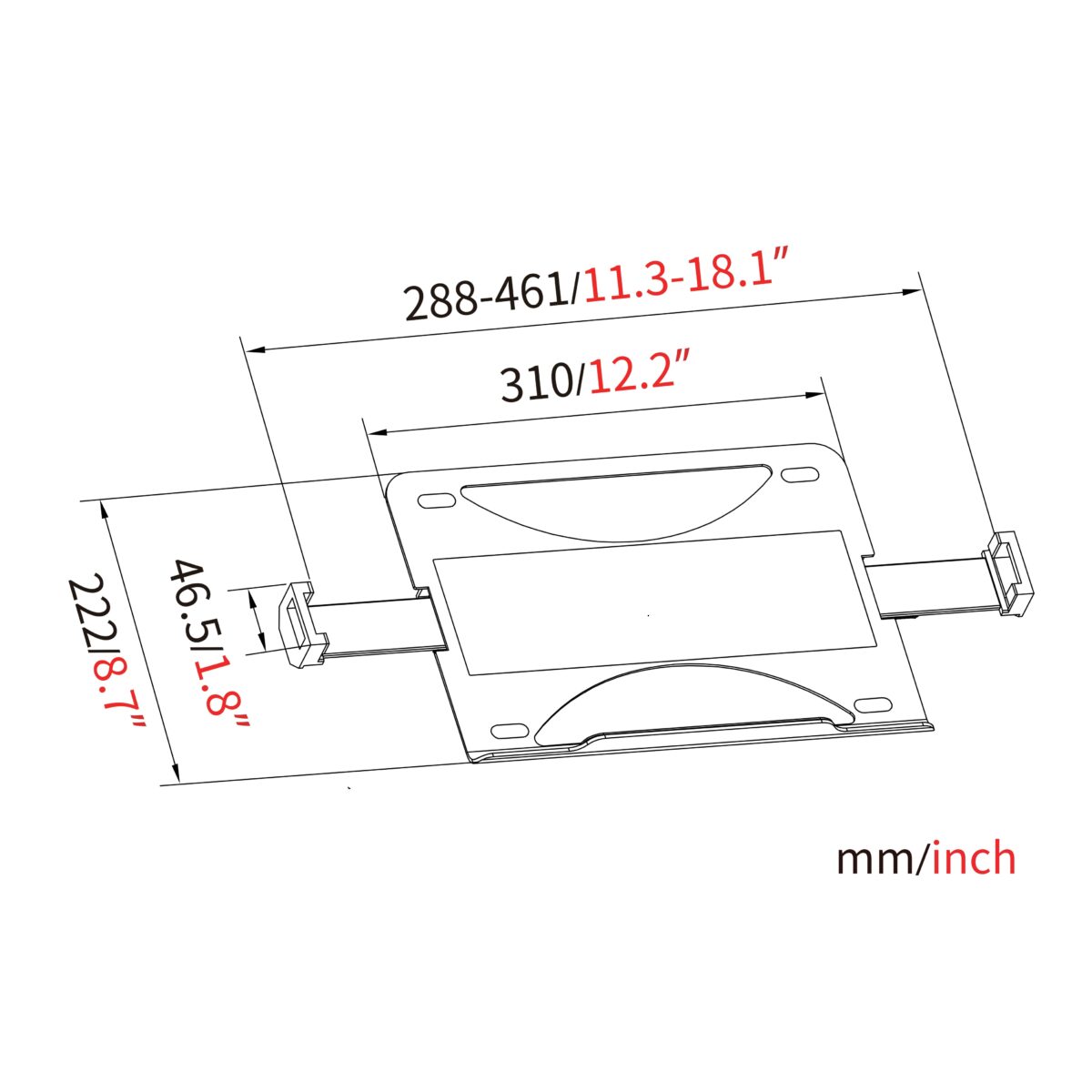 EXVEGA Ayarlanabilir Aliminyum Laptop Standı Vesa Bağlantılı Monitör Kolu Uyumlu EX789 - Görsel 11