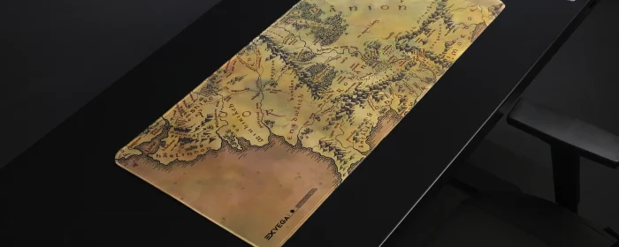 EXVEGA Lord Of The Rings Middle Earth Map Mousepad XXL 90x40